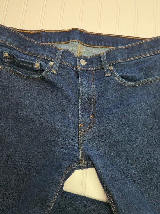 Levi's Men's Flex 511 Modern Slim Fit Stretch Pants Denim Jeans Dark Blue 34x32 - Picture 6 of 12